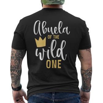 Abuela Of The Wild One 1St Birthday First Thing Matching Men's T-shirt Back Print - Monsterry AU