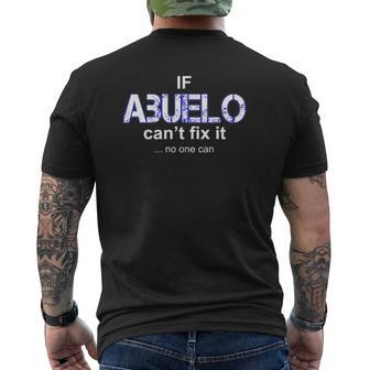 Abuelo Mexican Grandfather Apparel Latino Spanish Grandpa Mens Back Print T-shirt | Mazezy