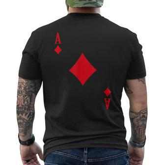 Ace Of Hearts I 21 Casino Blackjack I Card Poker Men's T-shirt Back Print - Monsterry DE