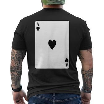 Ace Of Hearts Men's T-shirt Back Print - Monsterry AU