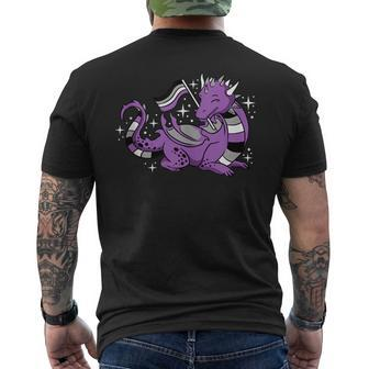 Ace Pride Dragon Men's T-shirt Back Print - Monsterry AU