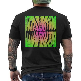 Acid House Techno Music Dj Rave Party Festival Men's T-shirt Back Print - Thegiftio UK