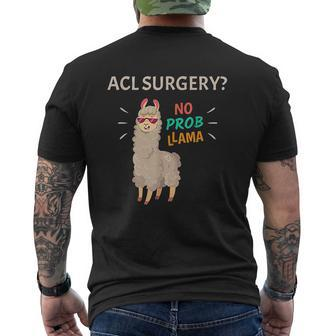 Acl Surgery No Probllama Knee Surgery Recovery Mens Back Print T-shirt - Thegiftio UK