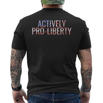 Actively Pro Liberty Libertarian Party Men's T-shirt Back Print - Monsterry