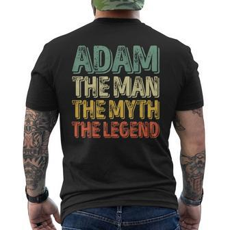 Adam The Man The Myth The Legend First Name Adam Men's T-shirt Back Print - Seseable