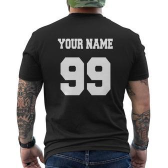 Add Your Name And Number Mens Back Print T-shirt - Thegiftio UK