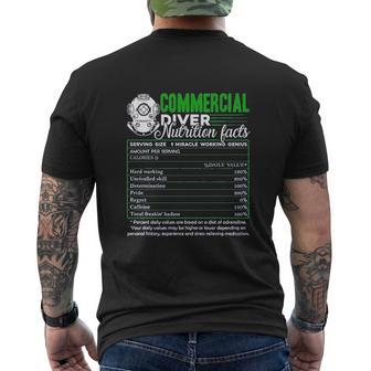 Addblack Commercial Diver Commercial Diver Nutrition Facts Mens Back Print T-shirt - Thegiftio UK