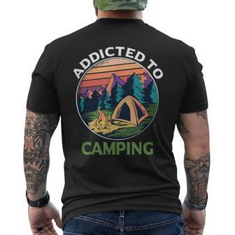 Addicted To Camping Camping Men's T-shirt Back Print - Thegiftio UK