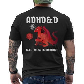 Adhd&D Roll For Concentration Adhdnd Dragon Men's T-shirt Back Print - Monsterry AU