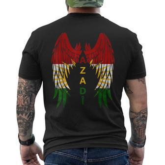 Adler-AZADI Schwarzes Kurzärmliges Herren-T-Kurzärmliges Herren-T-Shirt, Motivdruck Freiheit - Seseable