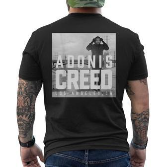 Adonis Creed La Black And White Photography Men's T-shirt Back Print - Monsterry AU