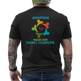 Adoption Make Our Family Complete Adoptive Gotcha Day Mens Back Print T-shirt | Mazezy