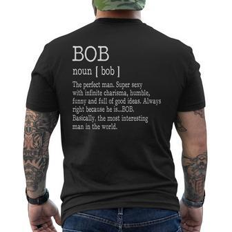 Adult Definition First Name Bob Men's T-shirt Back Print - Monsterry