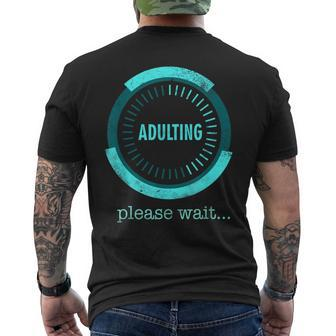 Adulting Please Wait 18 Years Old Boys 18Th Birthday Men's T-shirt Back Print - Thegiftio UK