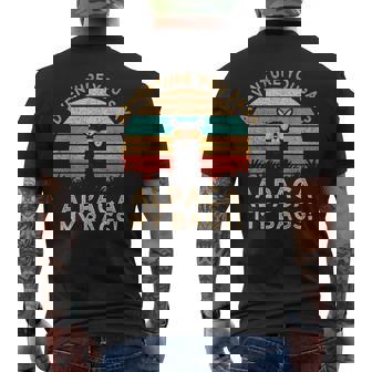 Adventure You Say Alpaca My Bags Vintage Travel Men's T-shirt Back Print - Monsterry