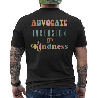 Advocate Inclusion And Kindness Special Needs Diversity Love Men's T-shirt Back Print - Monsterry UK
