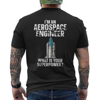 Aerospace Engineer Rocket Scientist Space Aeronautical Men's T-shirt Back Print - Thegiftio UK