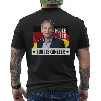 Afd Höcke For Bundeskanzler Pro Afd Björn Höcke Politics T-Shirt mit Rückendruck - Seseable