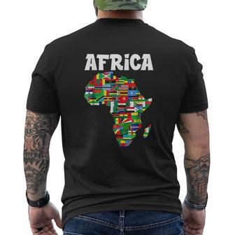 Africa Proud African Country Flags Continent Love Mens Back Print T-shirt - Thegiftio