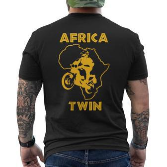 Africa Twin Motorcycle Touring Trail Riding Men's T-shirt Back Print - Monsterry CA