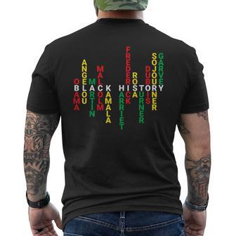 African American Leaders Black History Month Men Women Men's T-shirt Back Print - Thegiftio UK