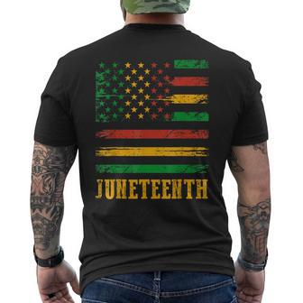 African American History Junenth Flag 1865 Men's T-shirt Back Print - Monsterry AU