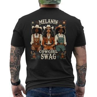 African Melanin Cowgirl Swag Melanin Cowgirls Black History Men's T-shirt Back Print - Monsterry UK