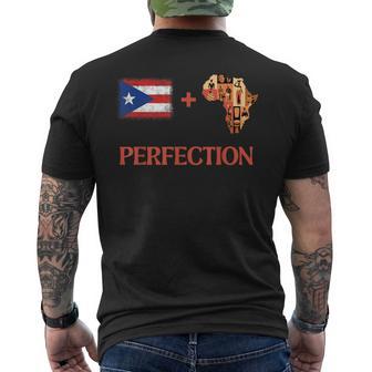 Afro Latin American Boricua Latin African & Puerto Rican Men's T-shirt Back Print - Monsterry