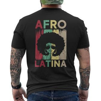 Afro Latina And Proud Black Latinx Pride Men's T-shirt Back Print - Seseable