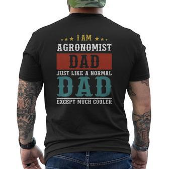 Agronomist Dad Father's Day Daddy Mens Back Print T-shirt | Mazezy