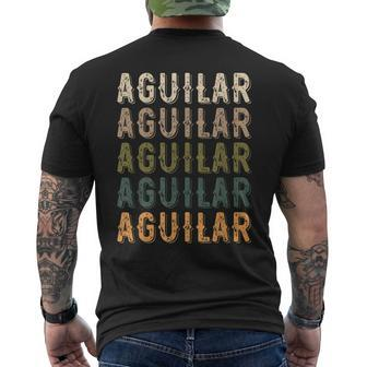 Aguilar Personalized Reunion Matching Family Name Men's T-shirt Back Print - Seseable