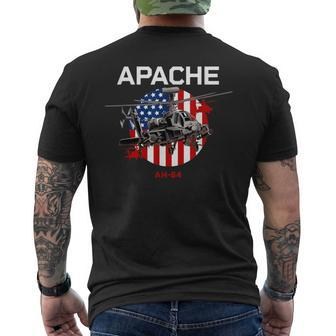 Ah-64 Apache Us Army Helicopter Men's T-shirt Back Print - Monsterry UK