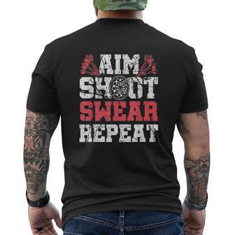 Aim Swear Repeat V2 Mens Back Print T-shirt - Thegiftio UK