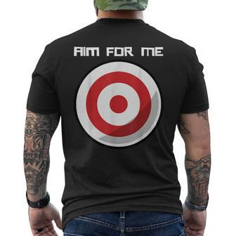 Aim For Me White Words I'm The Target T Men's T-shirt Back Print - Thegiftio UK