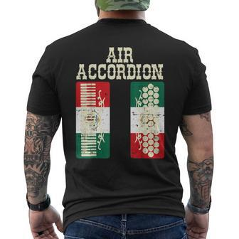 Air Accordion Mexico Flag Music Cinco De Mayo Patriotic Men's T-shirt Back Print - Monsterry