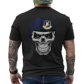Air Force Security Forces Defender Skull Beret Men's T-shirt Back Print - Monsterry CA