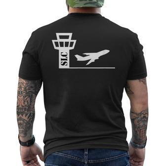 Air Traffic Control Tower Airport Atc -Salt Lake Slc Men's T-shirt Back Print - Monsterry CA