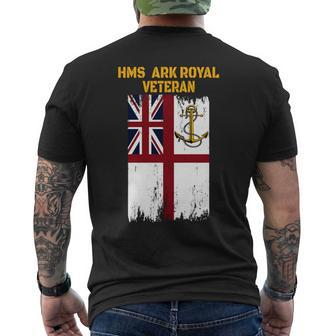 Aircraft Carrier Hms Ark Royal R07 Veterans Day Father's Day Men's T-shirt Back Print - Monsterry DE