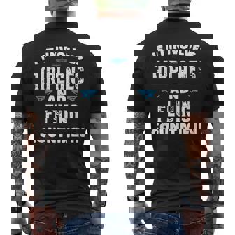 Airplane Flying Pilot Aviation Mens Back Print T-shirt - Thegiftio