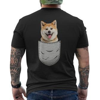 Akita Inu Ken Japanese Chest Bag Pocket Dog Owners Men's T-shirt Back Print - Thegiftio UK