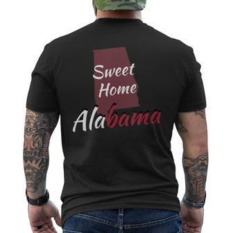 Alabama Home Sweet Home State Pride Men's T-shirt Back Print - Monsterry