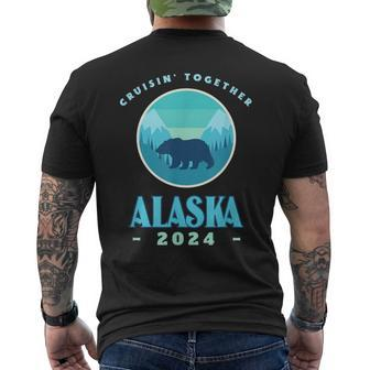 Alaska 2024 Alaska Souvenirs Family Friends Group Men's T-shirt Back Print | Mazezy