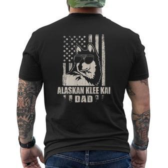 Alaskan Klee Kai Dad Cool Vintage Retro Proud American Mens Back Print T-shirt | Mazezy