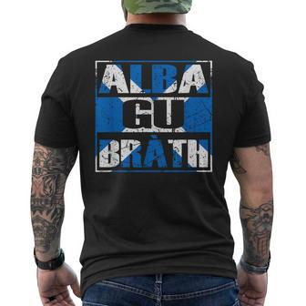Alba Gu Brath Vintage Retro Scotland Forever Scottish Men's T-shirt Back Print - Monsterry CA