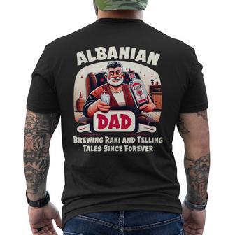 Albanian Father's Day Skenderbeg Albania Proud Albanian Dad Men's T-shirt Back Print - Monsterry DE