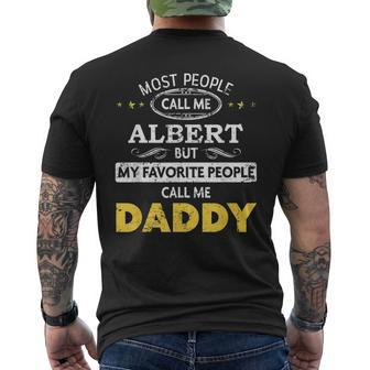 Albert Name Daddy Men's T-shirt Back Print - Monsterry UK