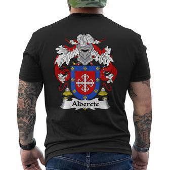 Alderete Coat Of Arms Family Crest Mens Back Print T-shirt - Thegiftio UK