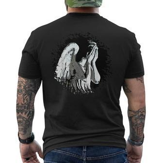 Alert Weeping Angel Don't Blink 1 Sci Fi Fan Men's T-shirt Back Print - Monsterry