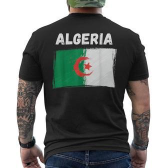 Algeria Flag Holiday Vintage Grunge Algerian Flag Men's T-shirt Back Print - Monsterry UK