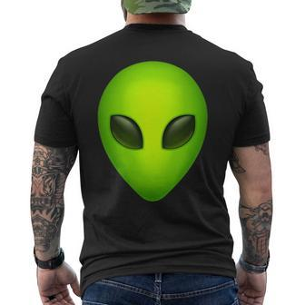 Alien Head Green Space Creature Green Men's T-shirt Back Print - Thegiftio UK